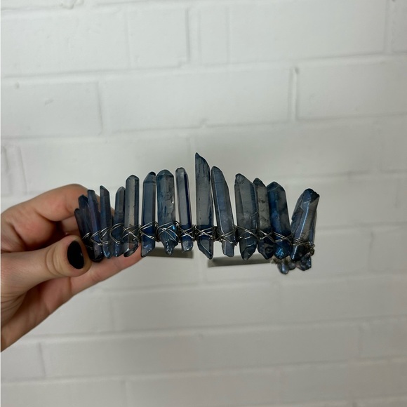 Hand Crafted Accessories - Handmade Blue Crystal Tiara